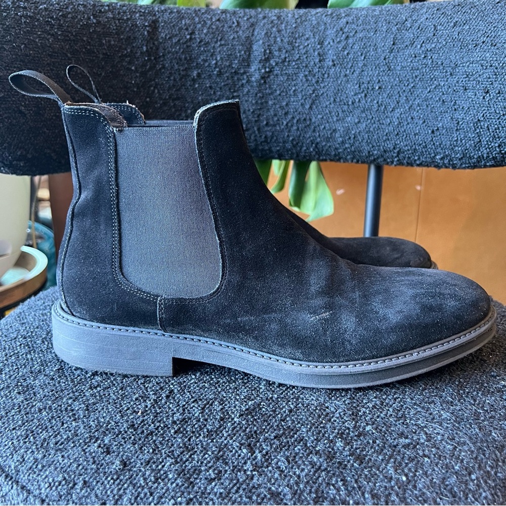 To Boot New York Black Suede Chelsea Boots